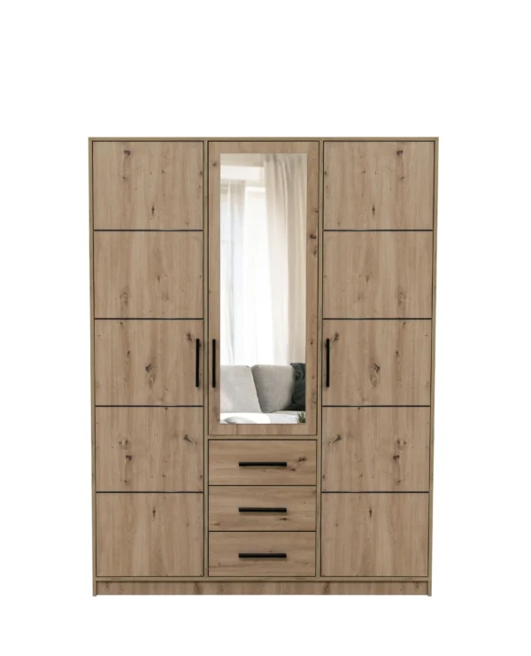 trzydrzwiowa-szafa-uchylna-dab-artisan-z-lustrem-kos-d3-loft